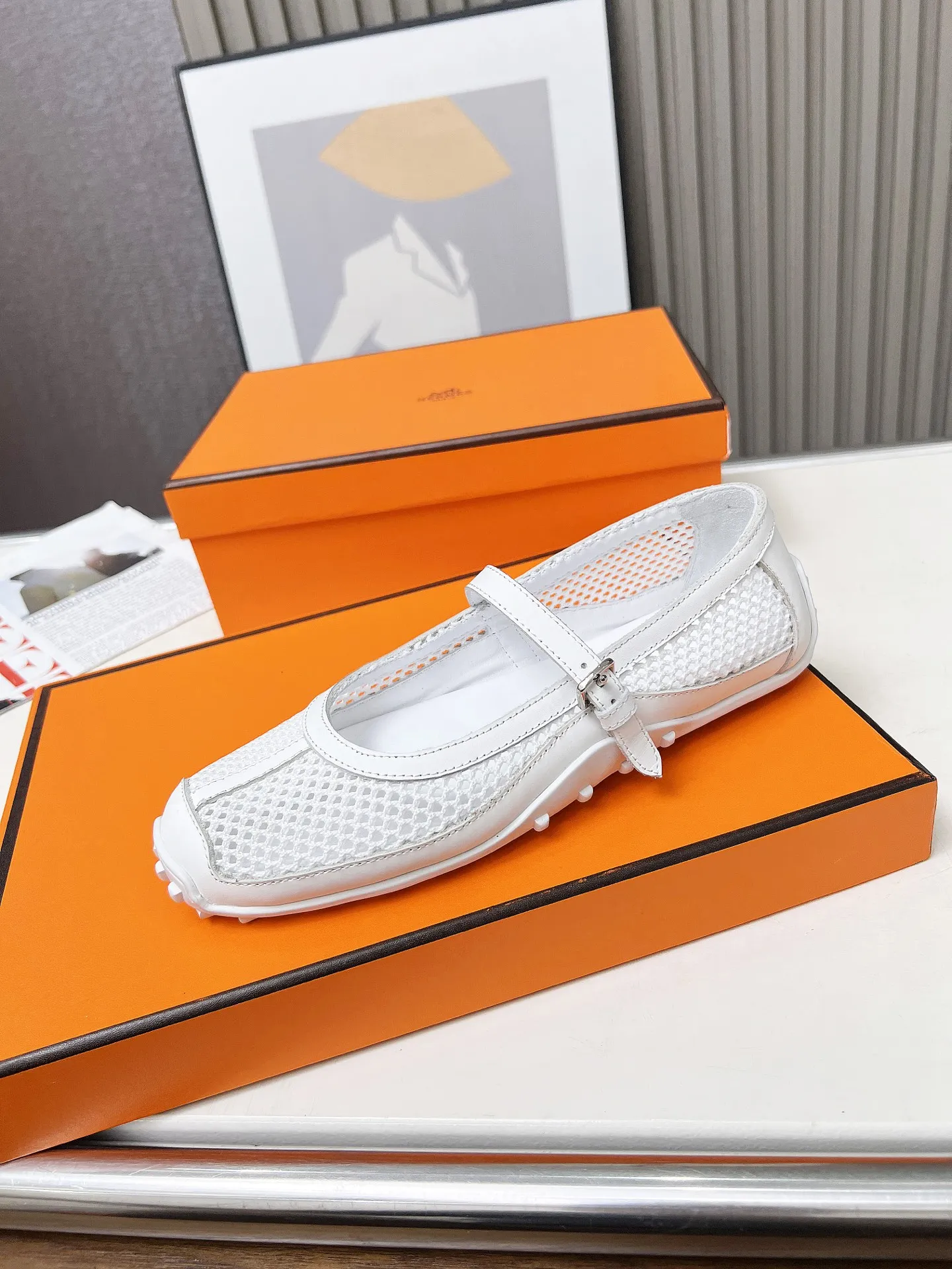 Summer breathable mesh material non-slip sole women's slip-on