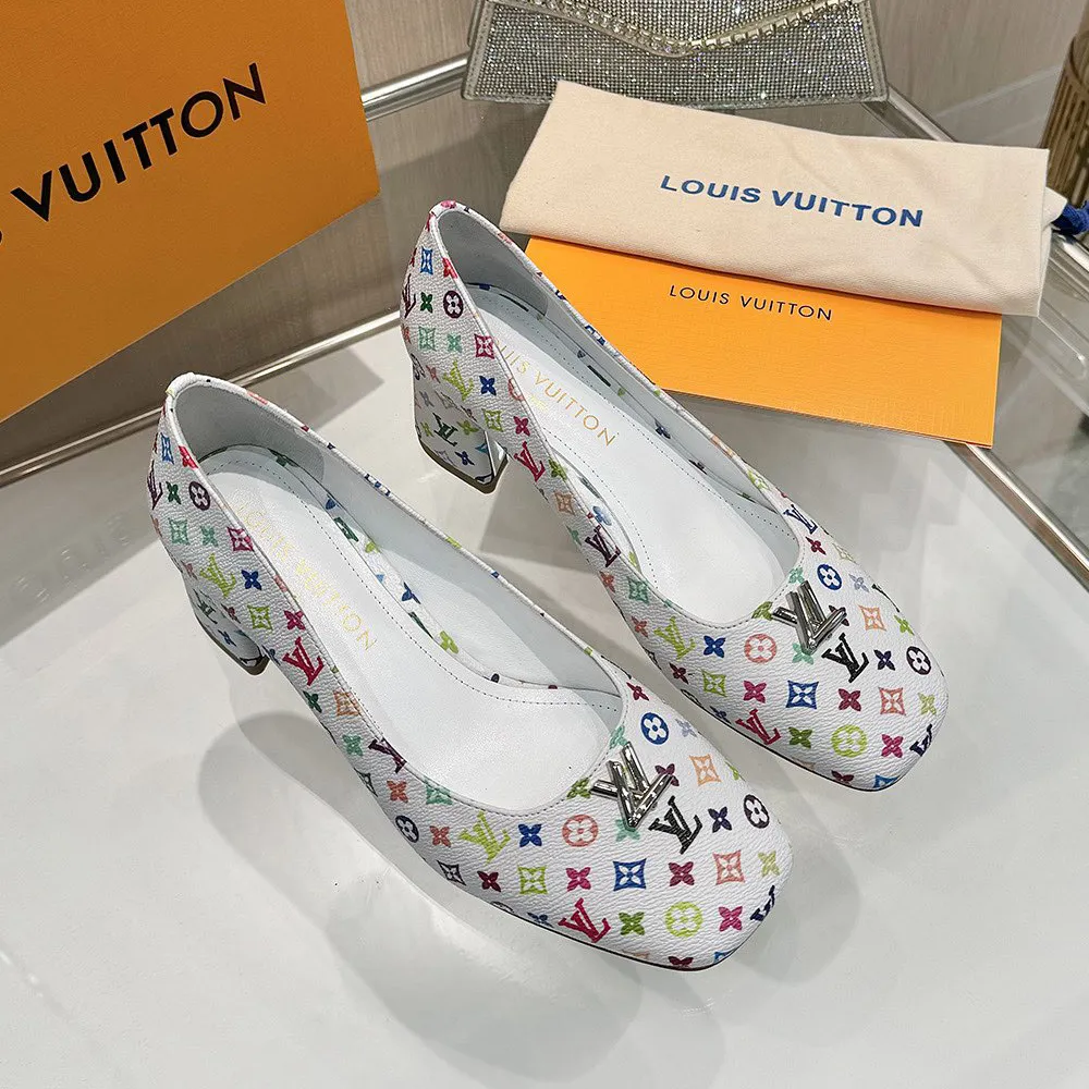 2025 Spring and Summer Multicolor Women's High Heels