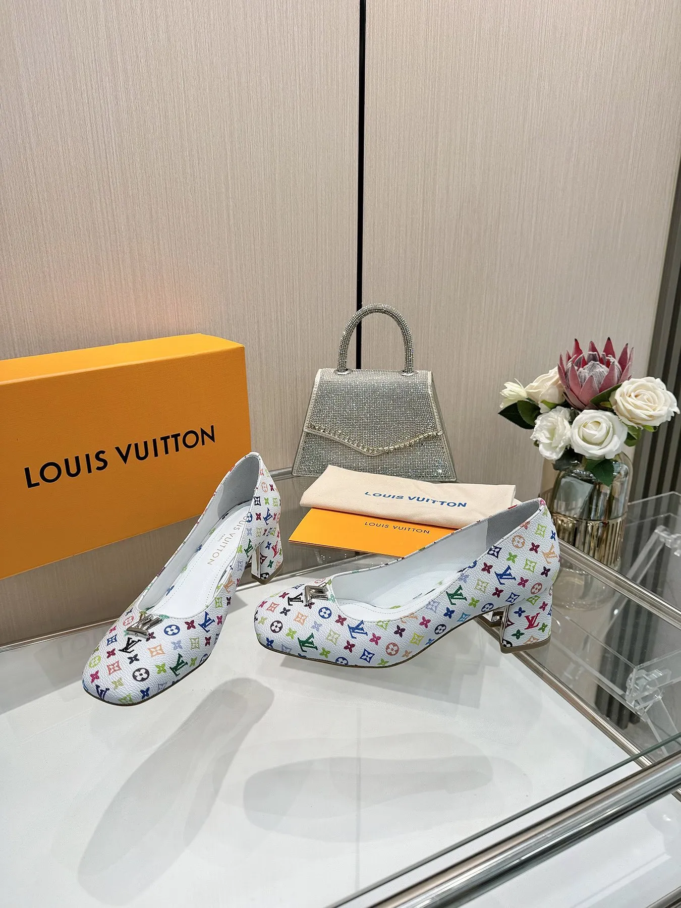 2025 Spring and Summer Multicolor Women's High Heels