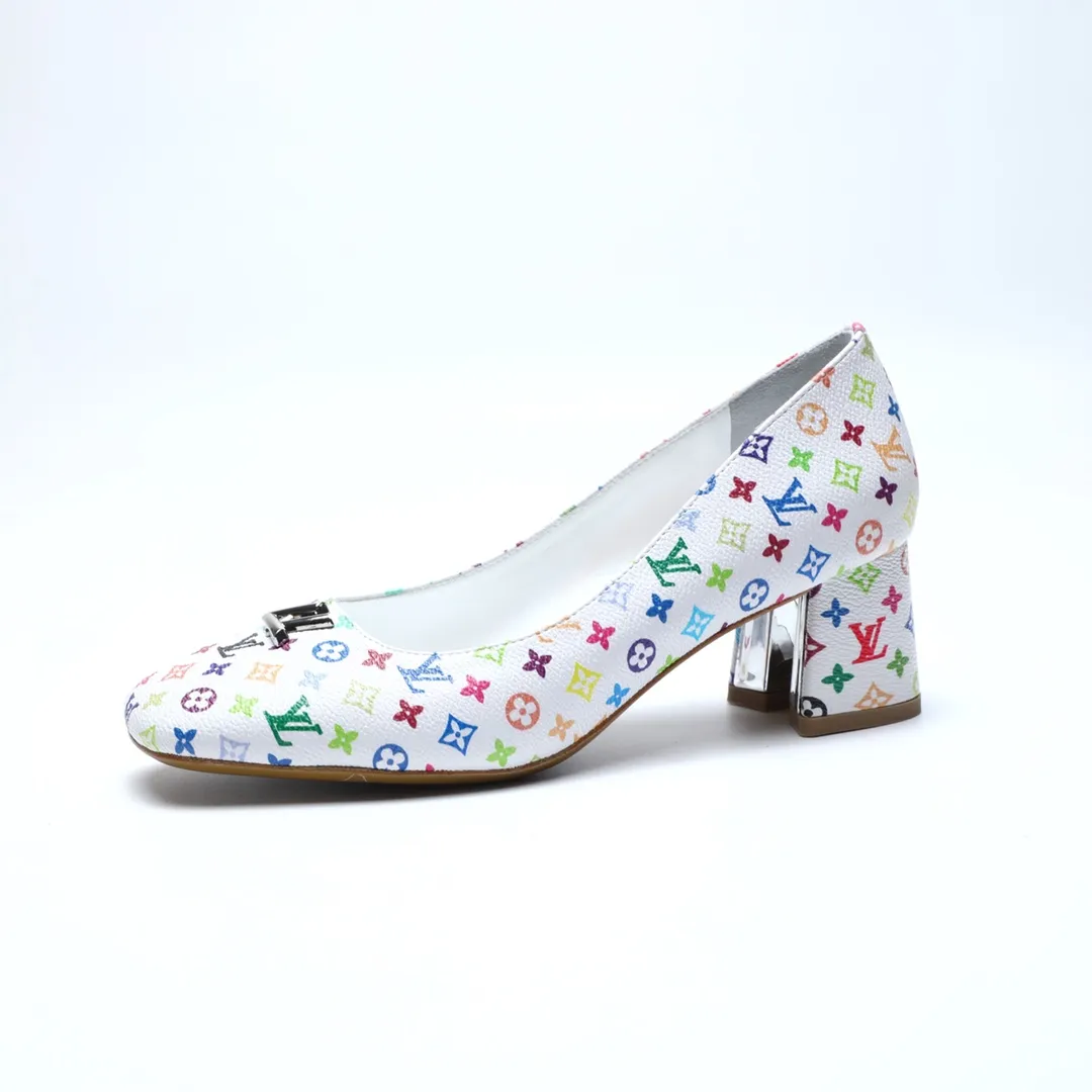 2025 Spring and Summer Multicolor Women's High Heels