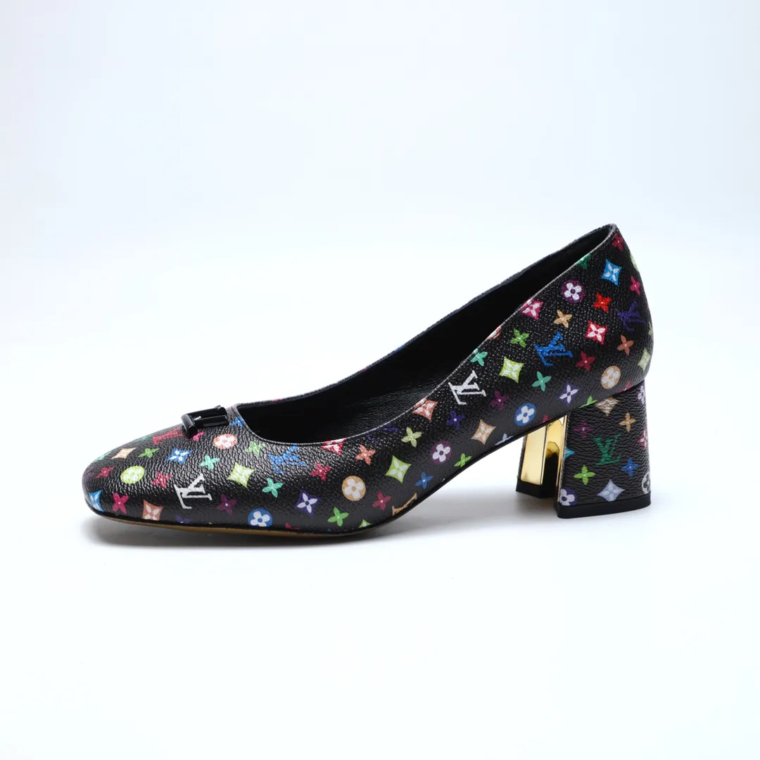 2025 Spring and Summer Multicolor Women's High Heels