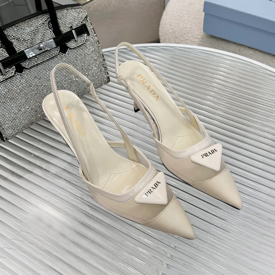 New pointy toe mesh fashion high heel sandals