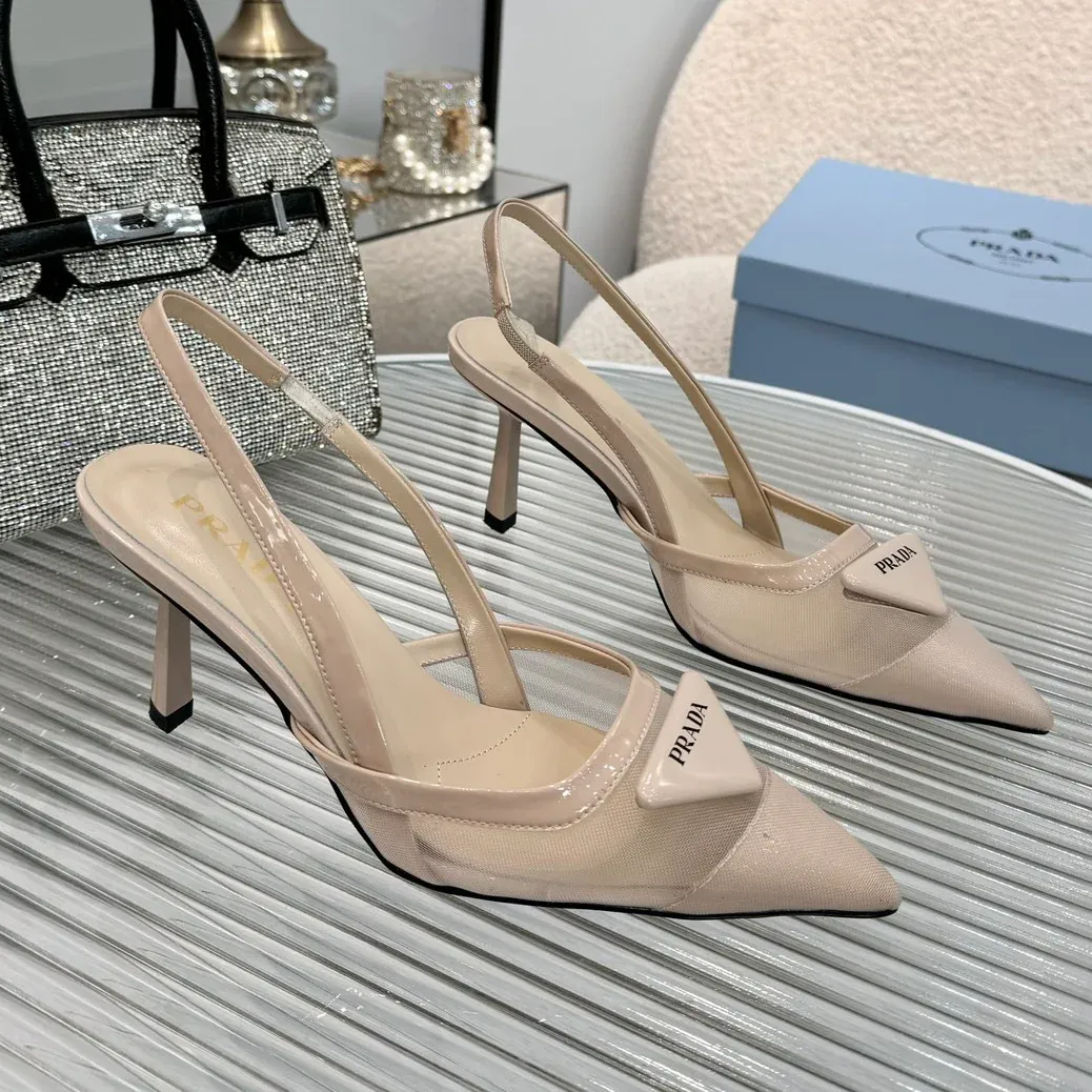 New pointy toe mesh fashion high heel sandals