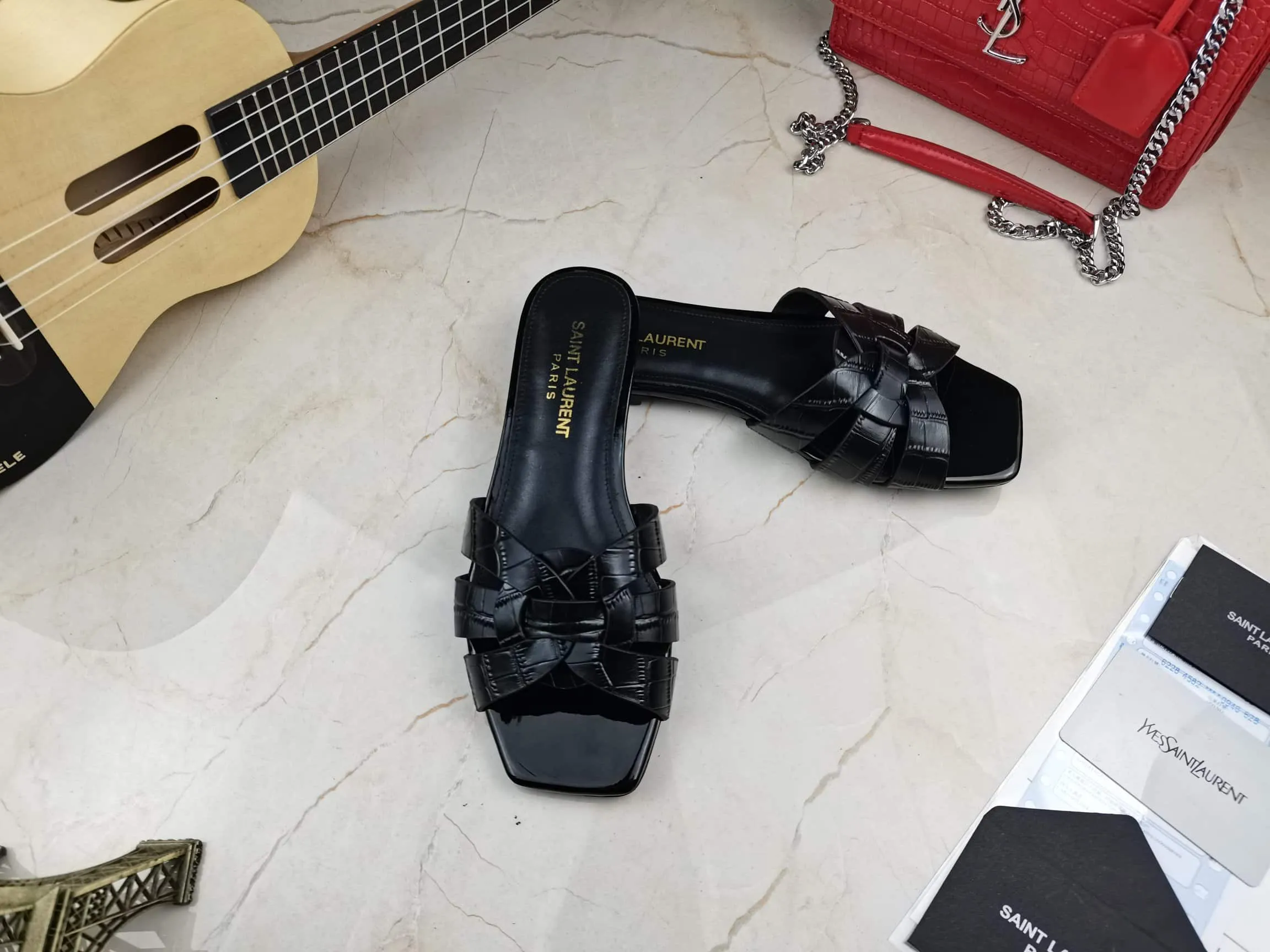 Womens Tribute Flat Mules Black For Women