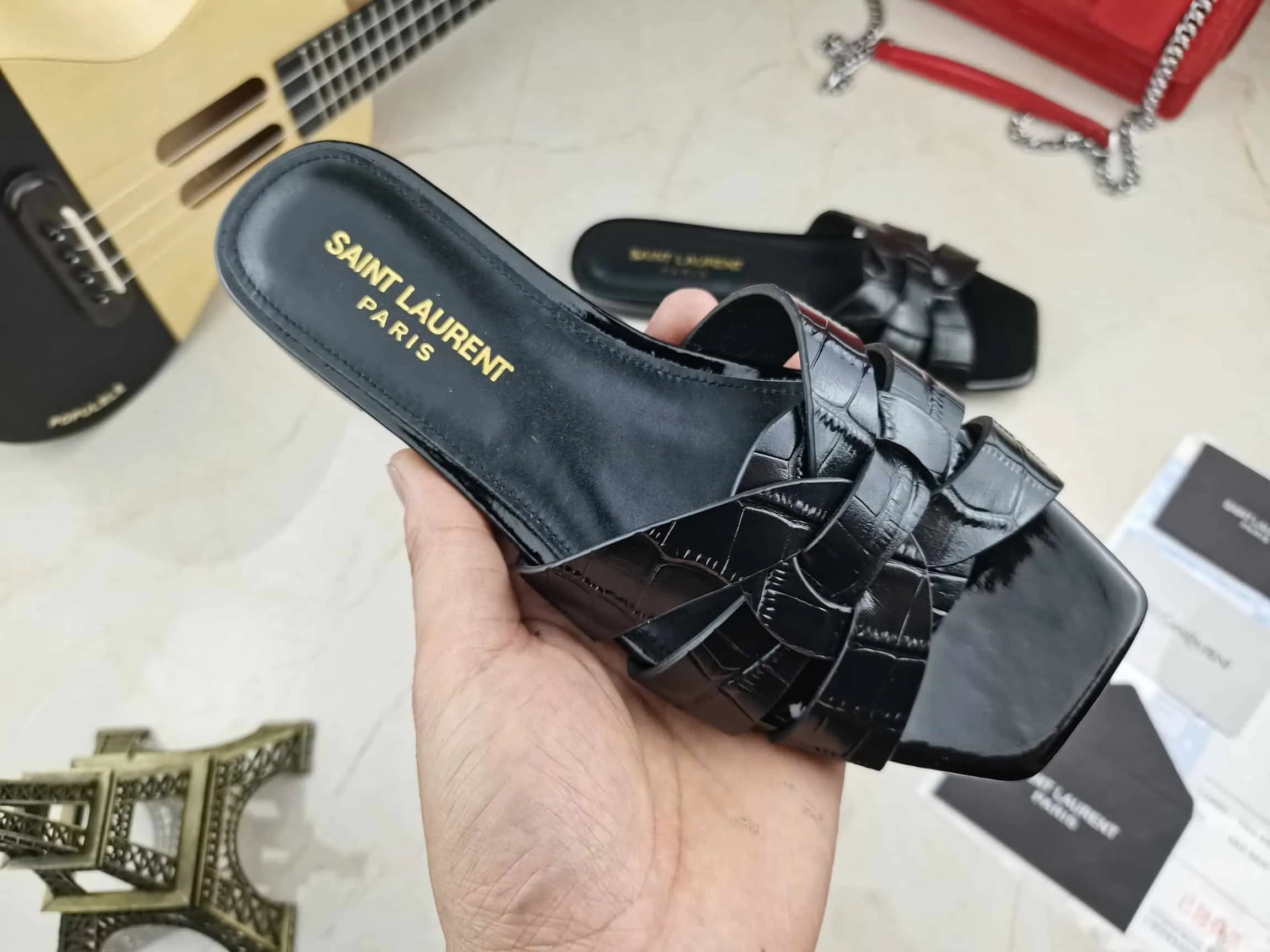 Womens Tribute Flat Mules Black For Women