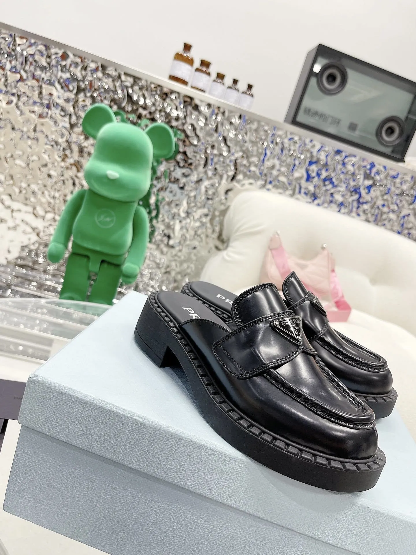 Chocolate Brushed Mules