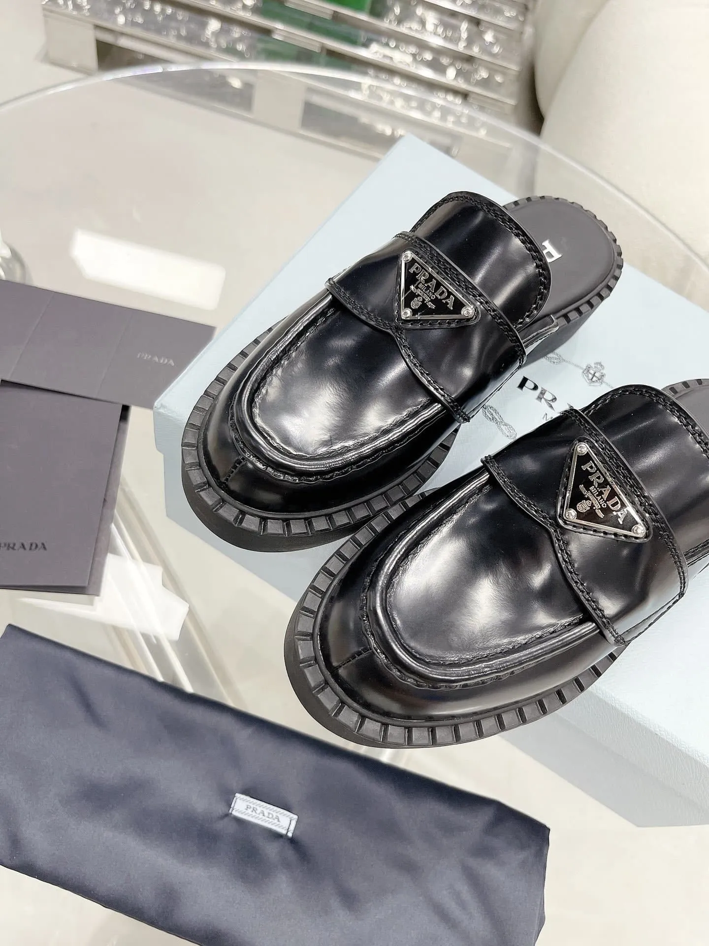 Chocolate Brushed Mules