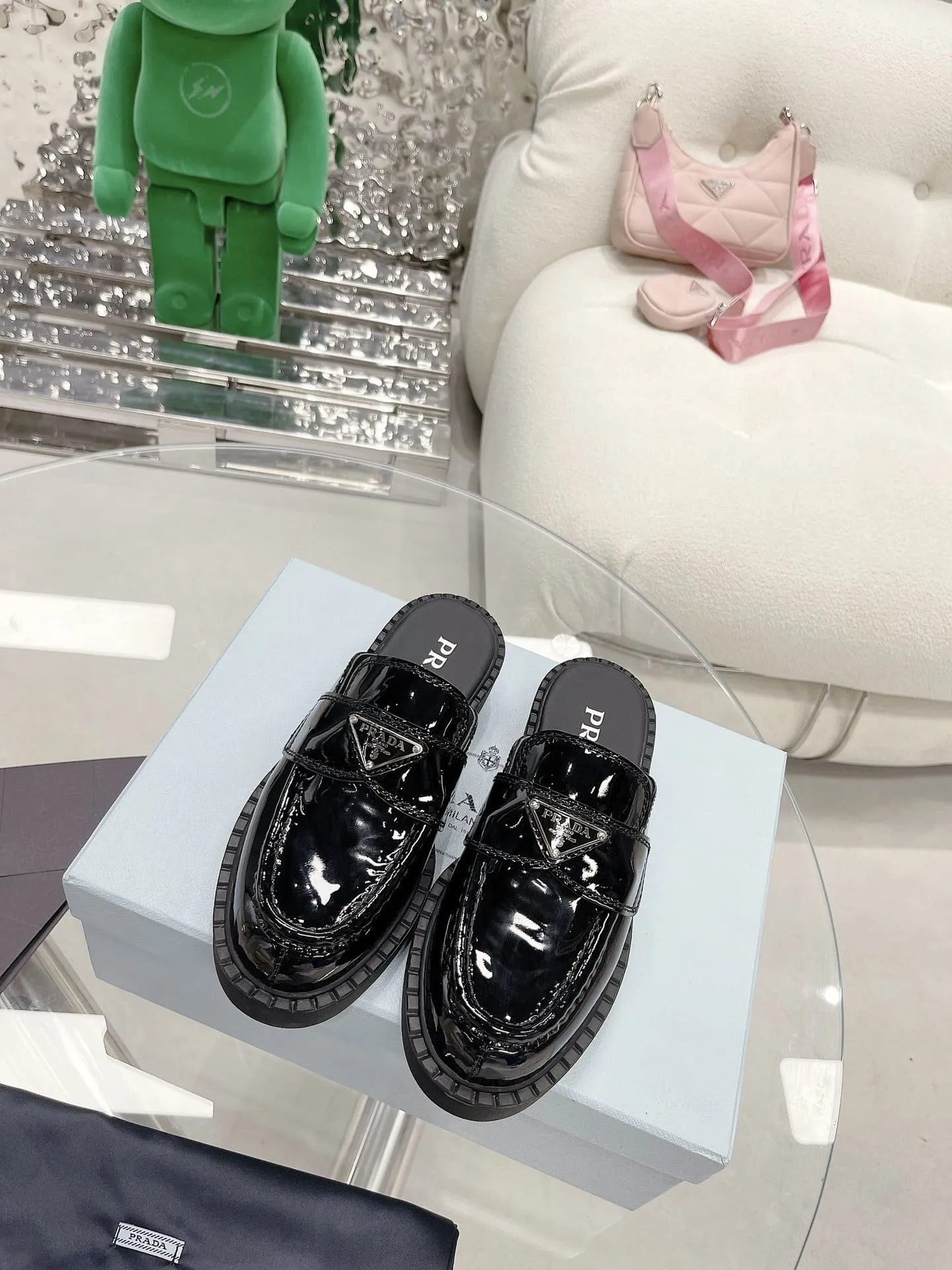 Chocolate Brushed Mules