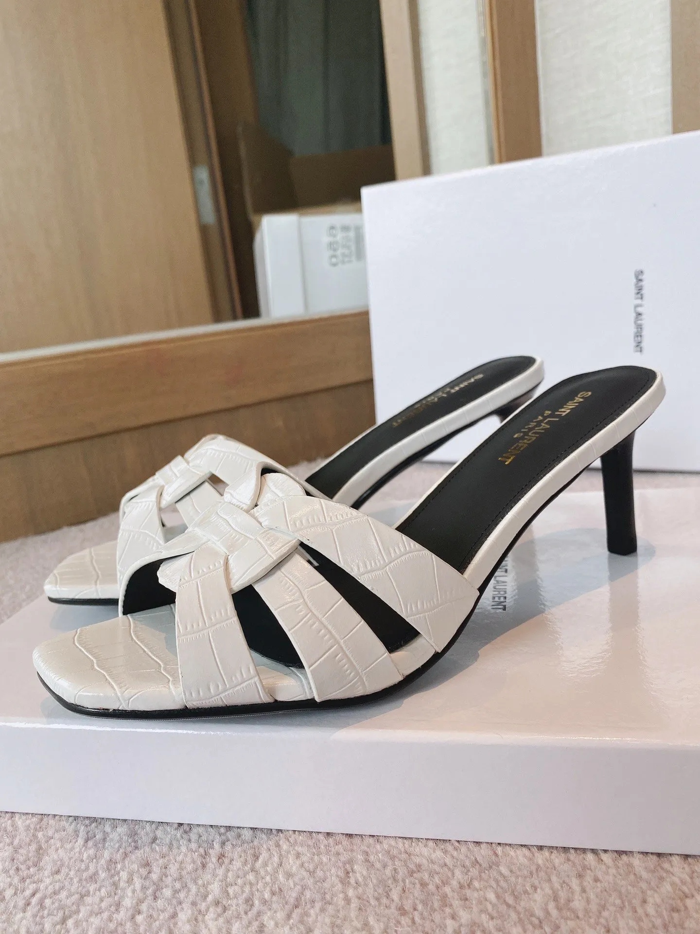Womens Tribute Heeled Mules White For Women