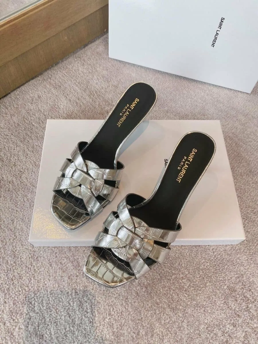 Womens Tribute Heeled Mules Sliver For Women