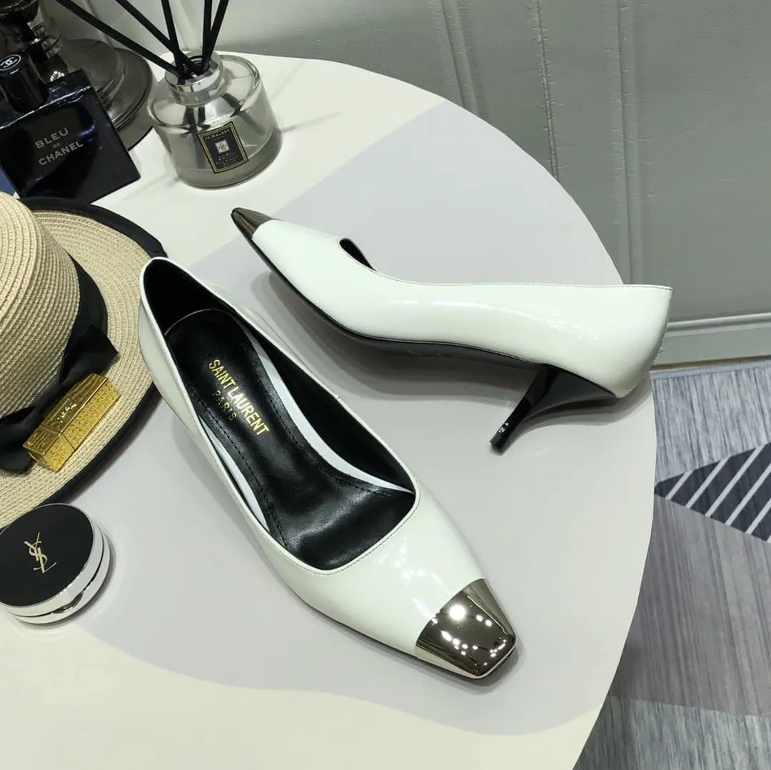 Blade Slingback Pumps White For Women