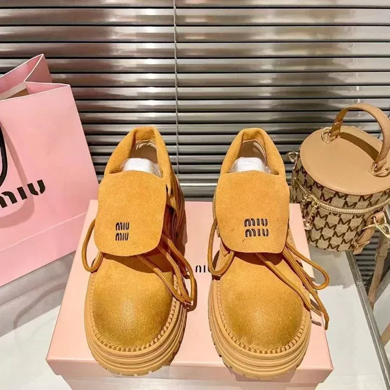 frosted genuine leather Martin boots