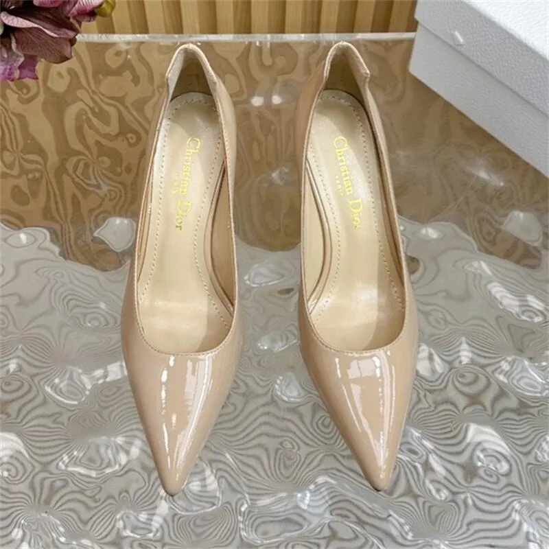 Ladies Leather High Heel Pointed Toe Pump