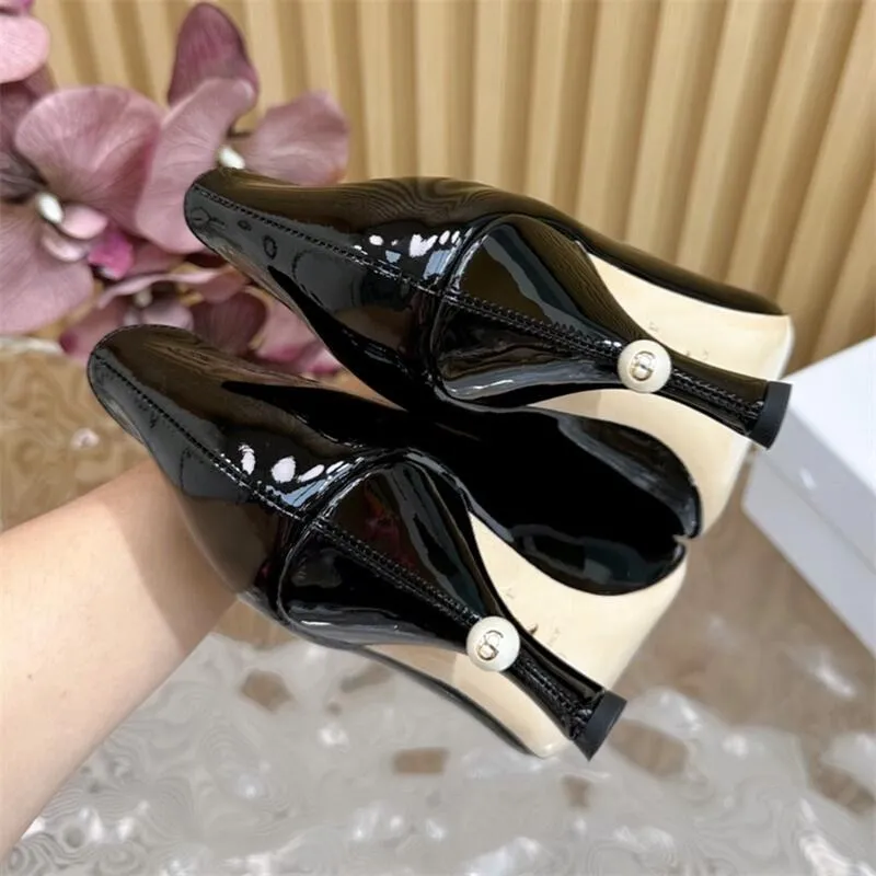 Ladies Leather High Heel Pointed Toe Pump