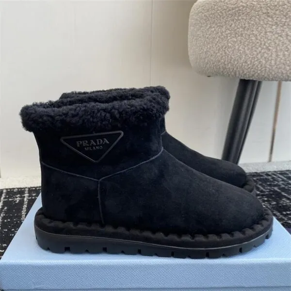 Triangle Logo Suede Snow Boot