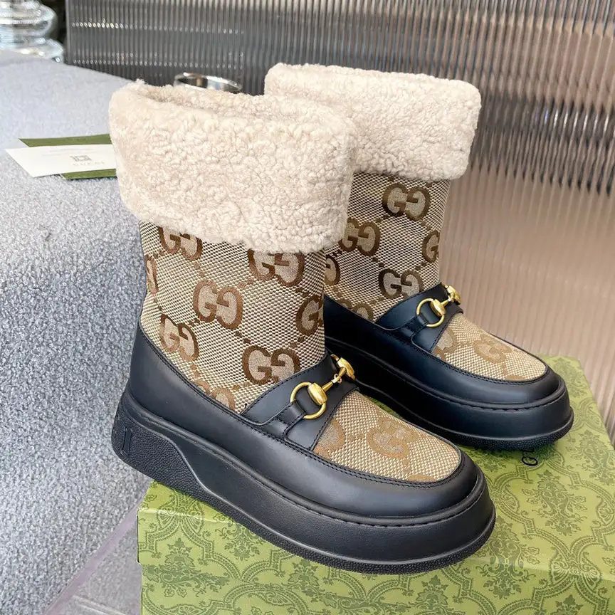 Autumn and winter wool snow boots