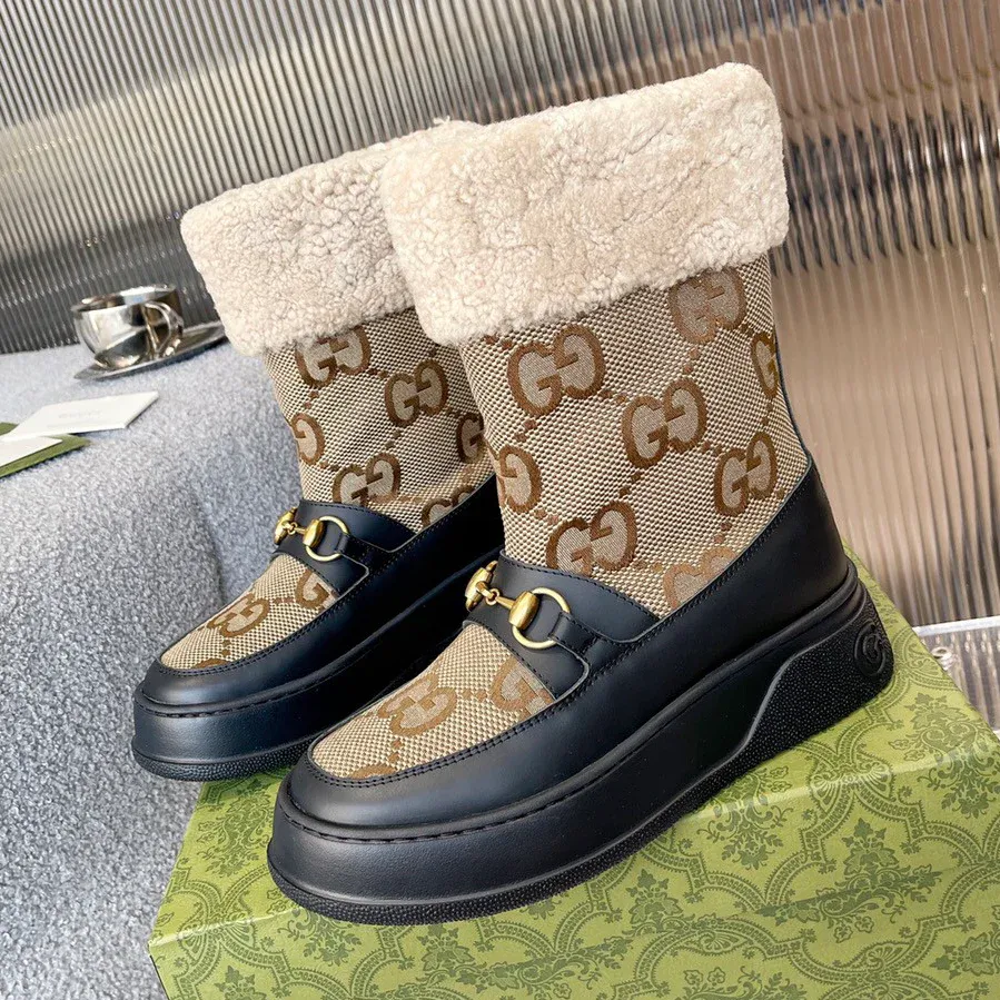 Autumn and winter wool snow boots