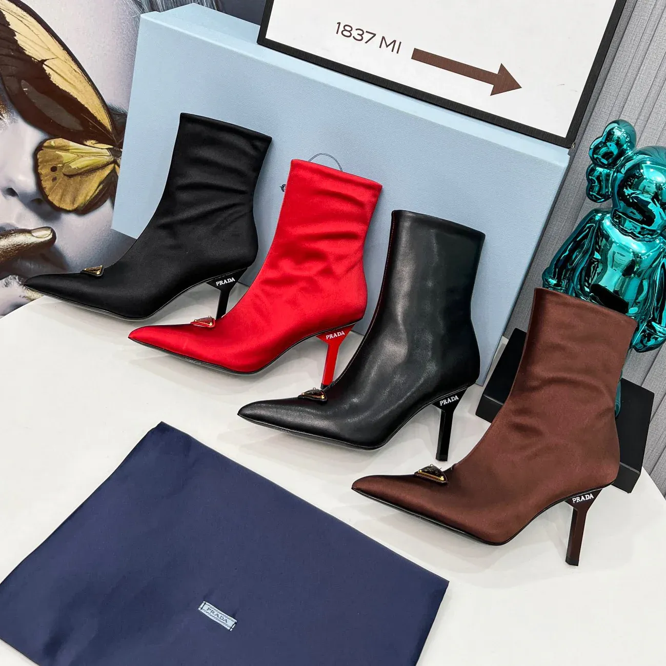 New Fashionable Thin Heel Pointed Short Boots