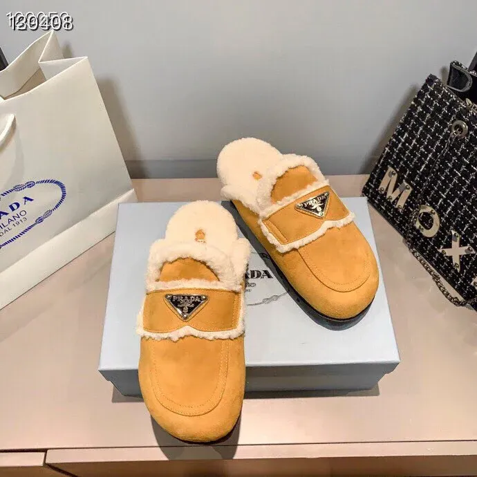 Fur slippers flat shoes 1024100806