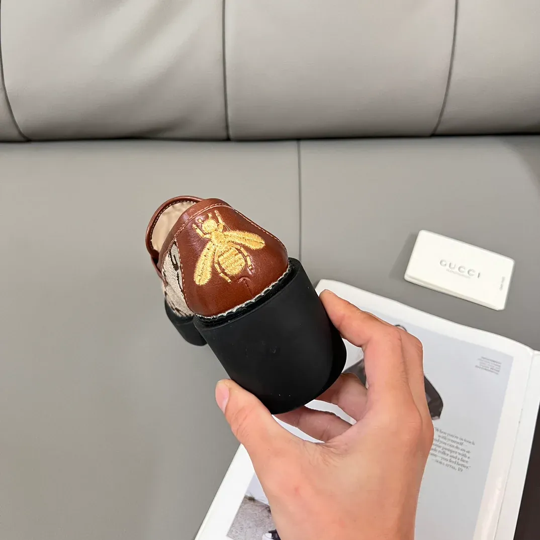 New coarse heeled loafers