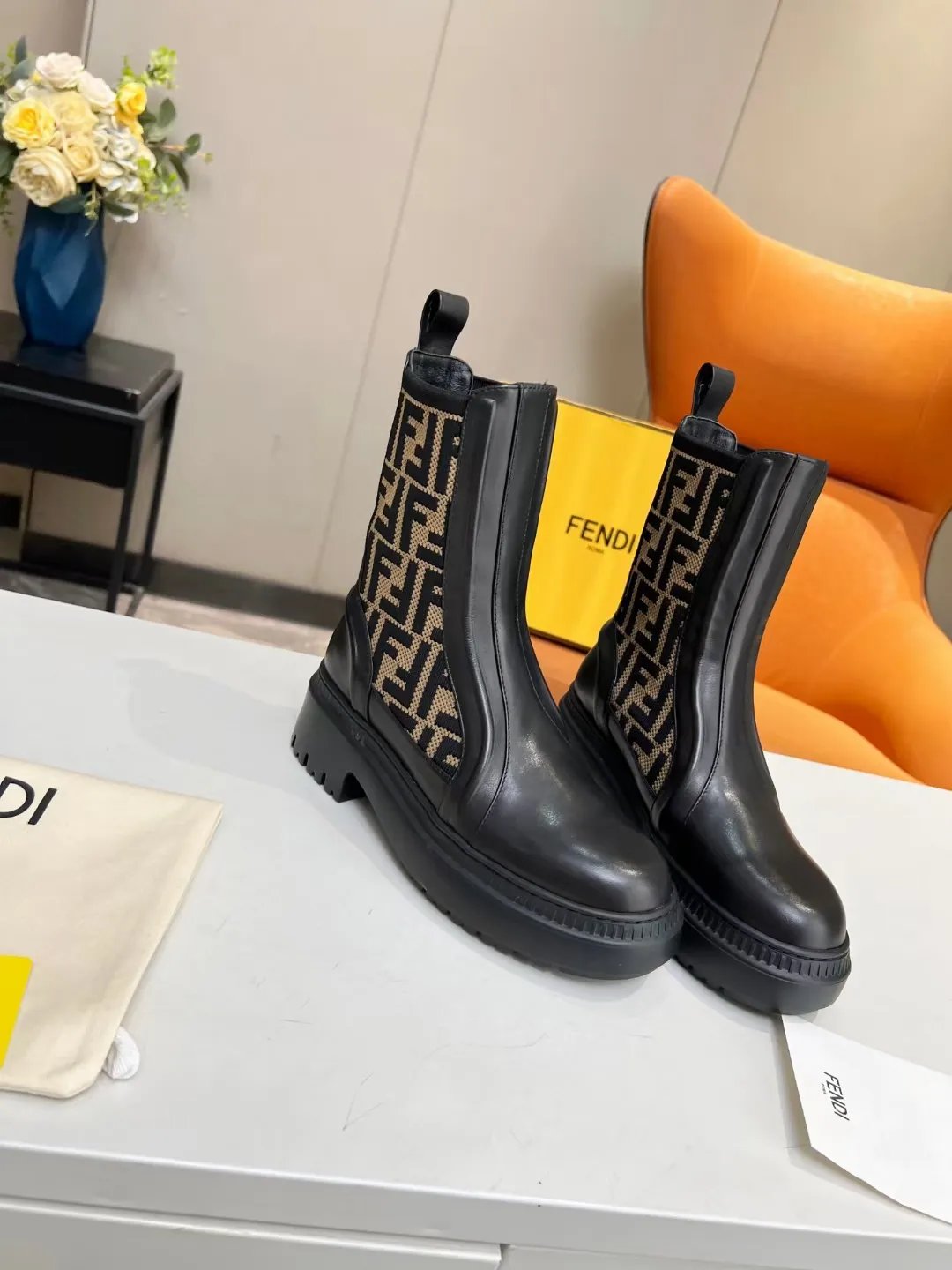 F Flying Woven Stitching Fashionable Martin Boots