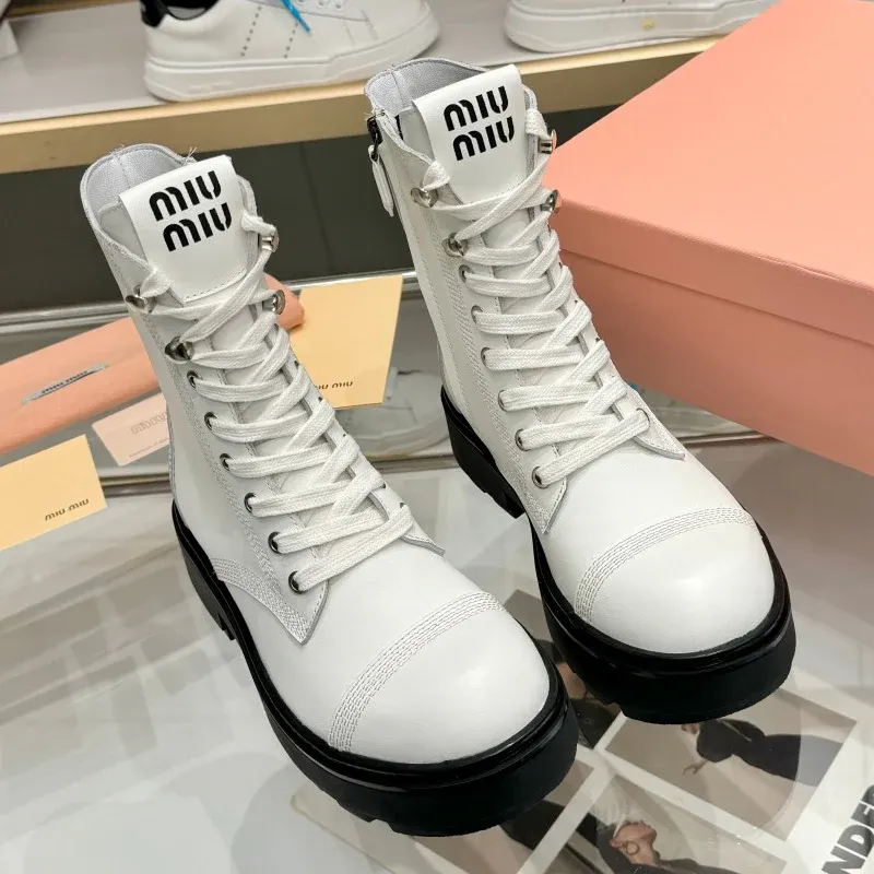 Thick soled leather boots