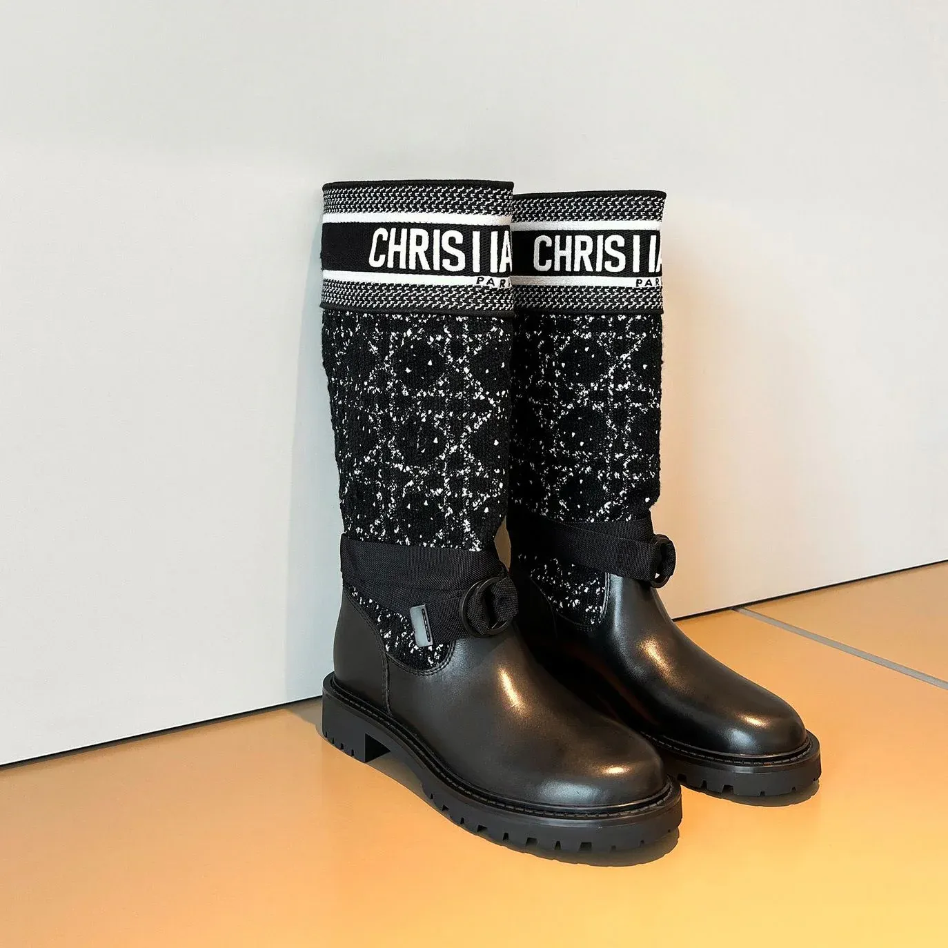 New embroidered letter boots