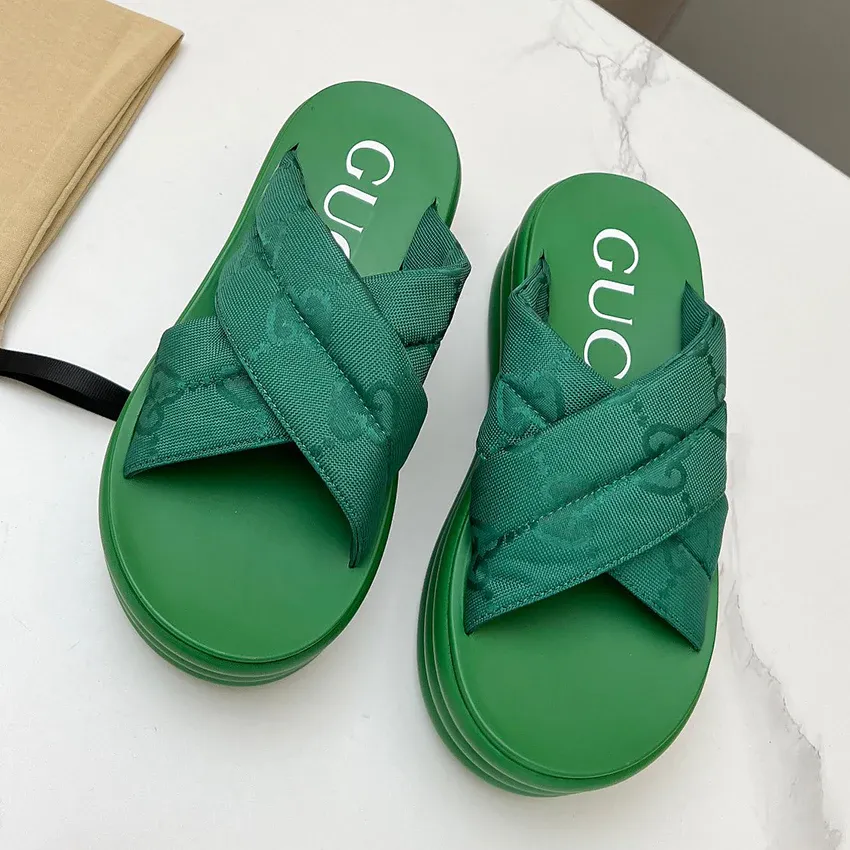 Fashionable and versatile thick soled slippers