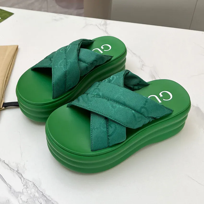 Fashionable and versatile thick soled slippers