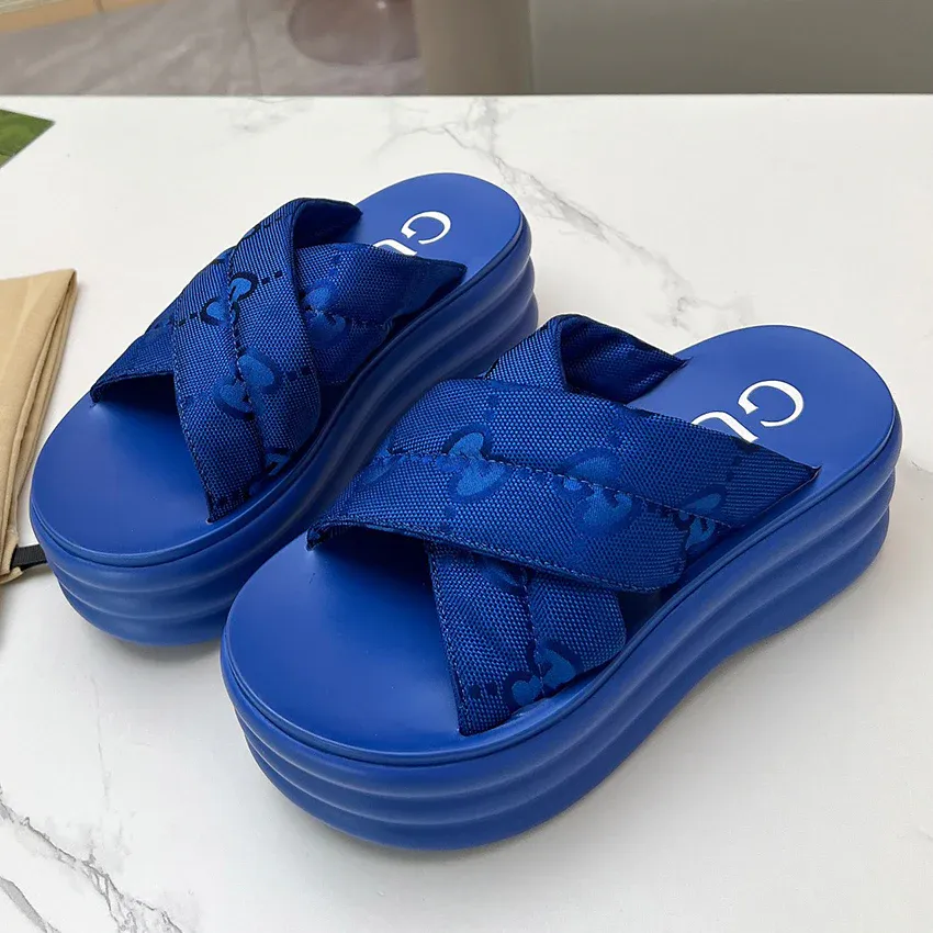 Fashionable and versatile thick soled slippers