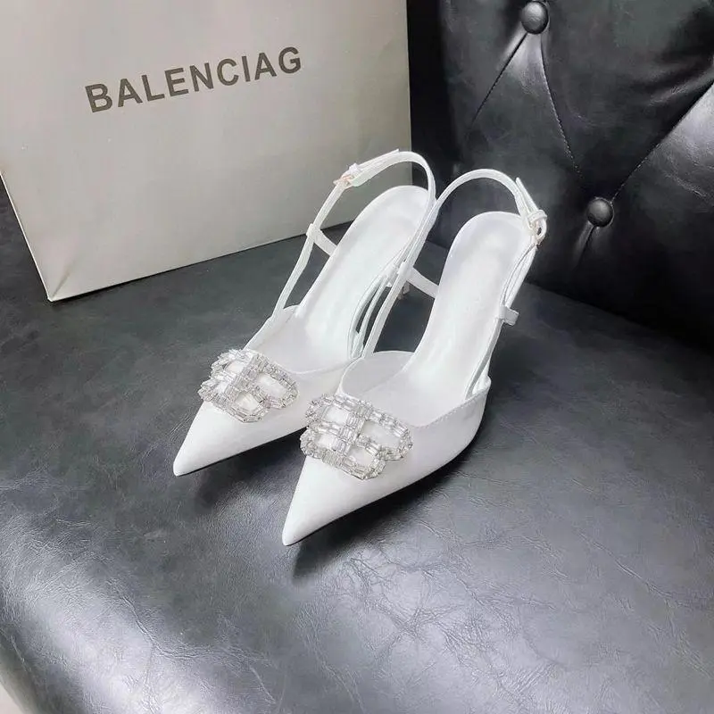 Fashion Rhinestone Toe Covered Sandals Pointed High Heels