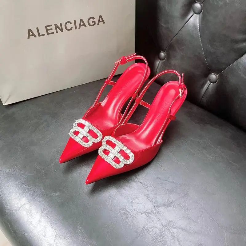 Fashion Rhinestone Toe Covered Sandals Pointed High Heels