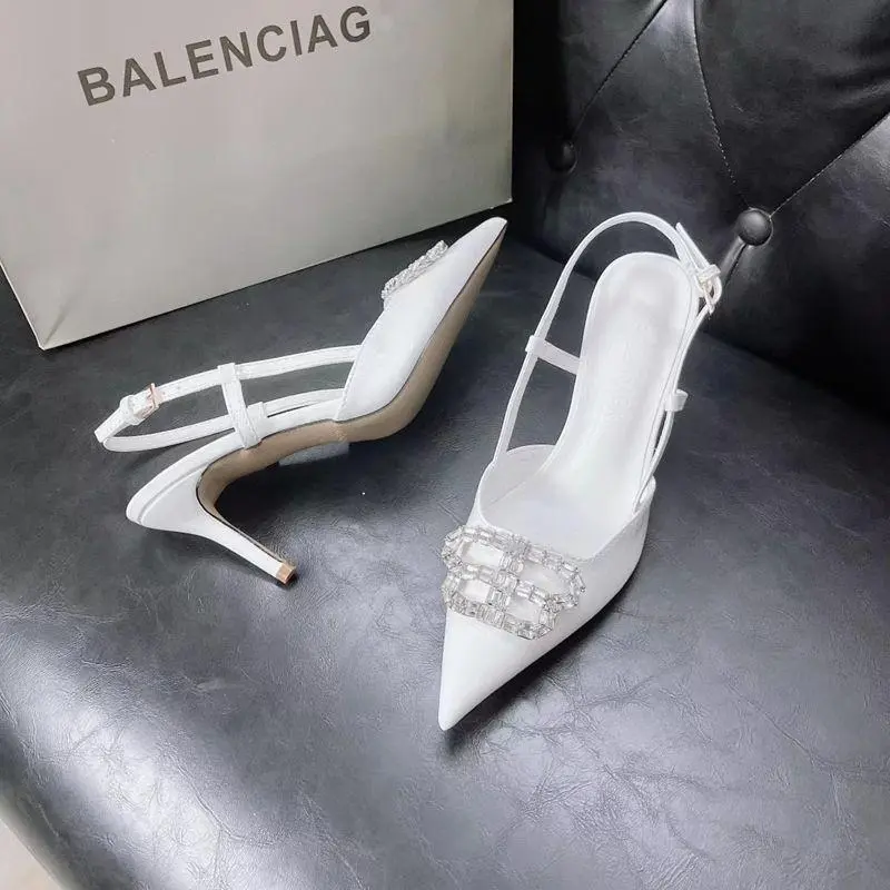 Fashion Rhinestone Toe Covered Sandals Pointed High Heels