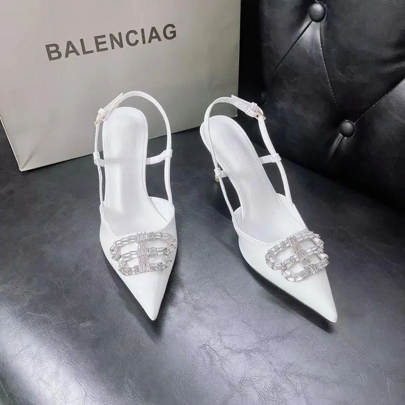 Fashion Rhinestone Toe Covered Sandals Pointed High Heels