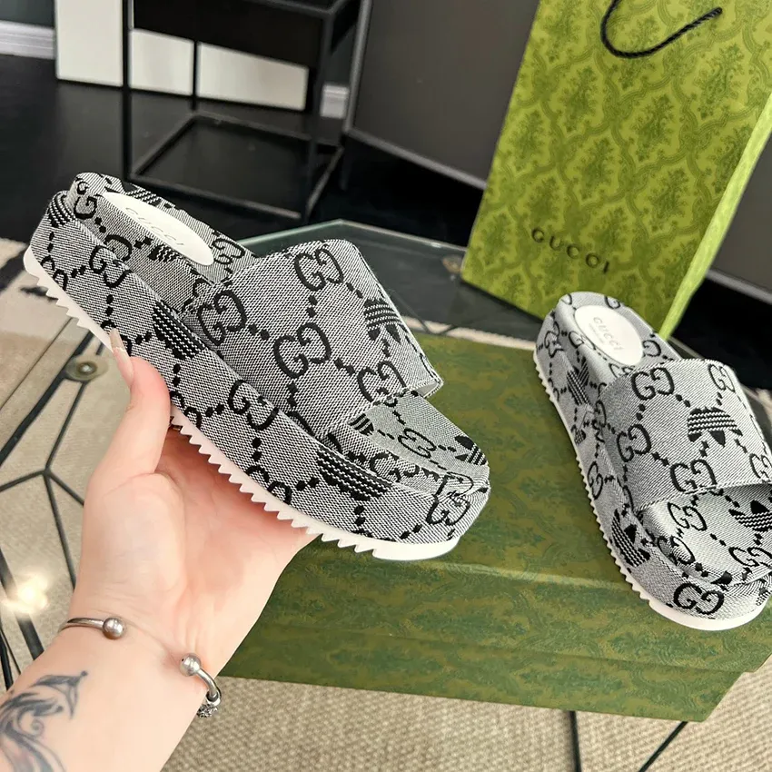 New arrival old flower thick-soled slippers