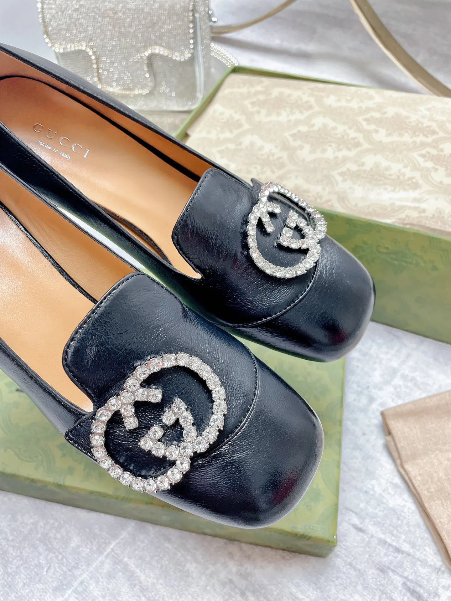 Women's Mid-Heel Pump With GG Logo Beige For Women GG