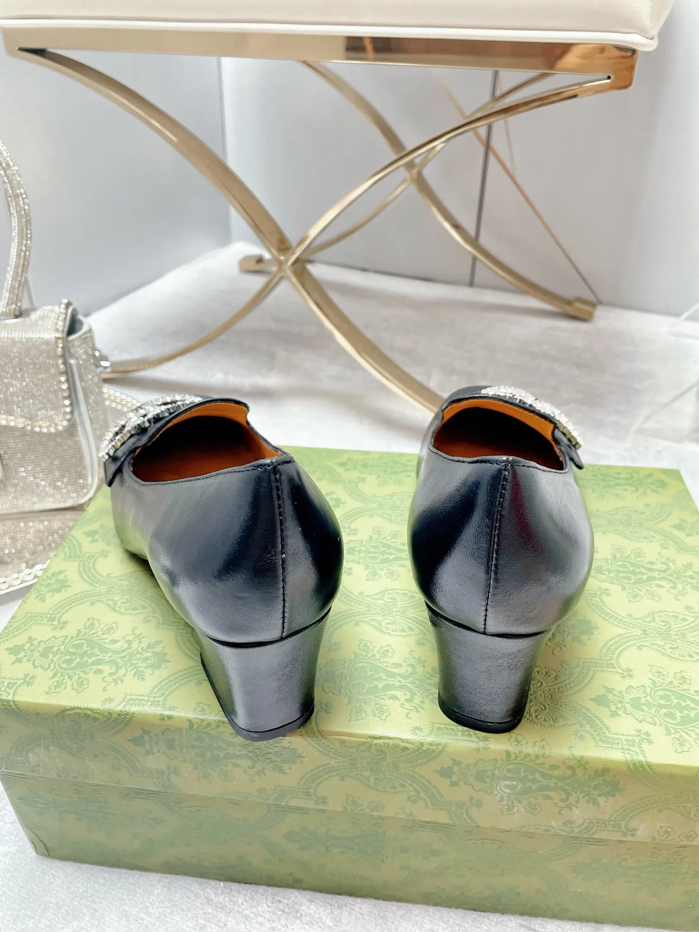 Women's Mid-Heel Pump With GG Logo Beige For Women GG