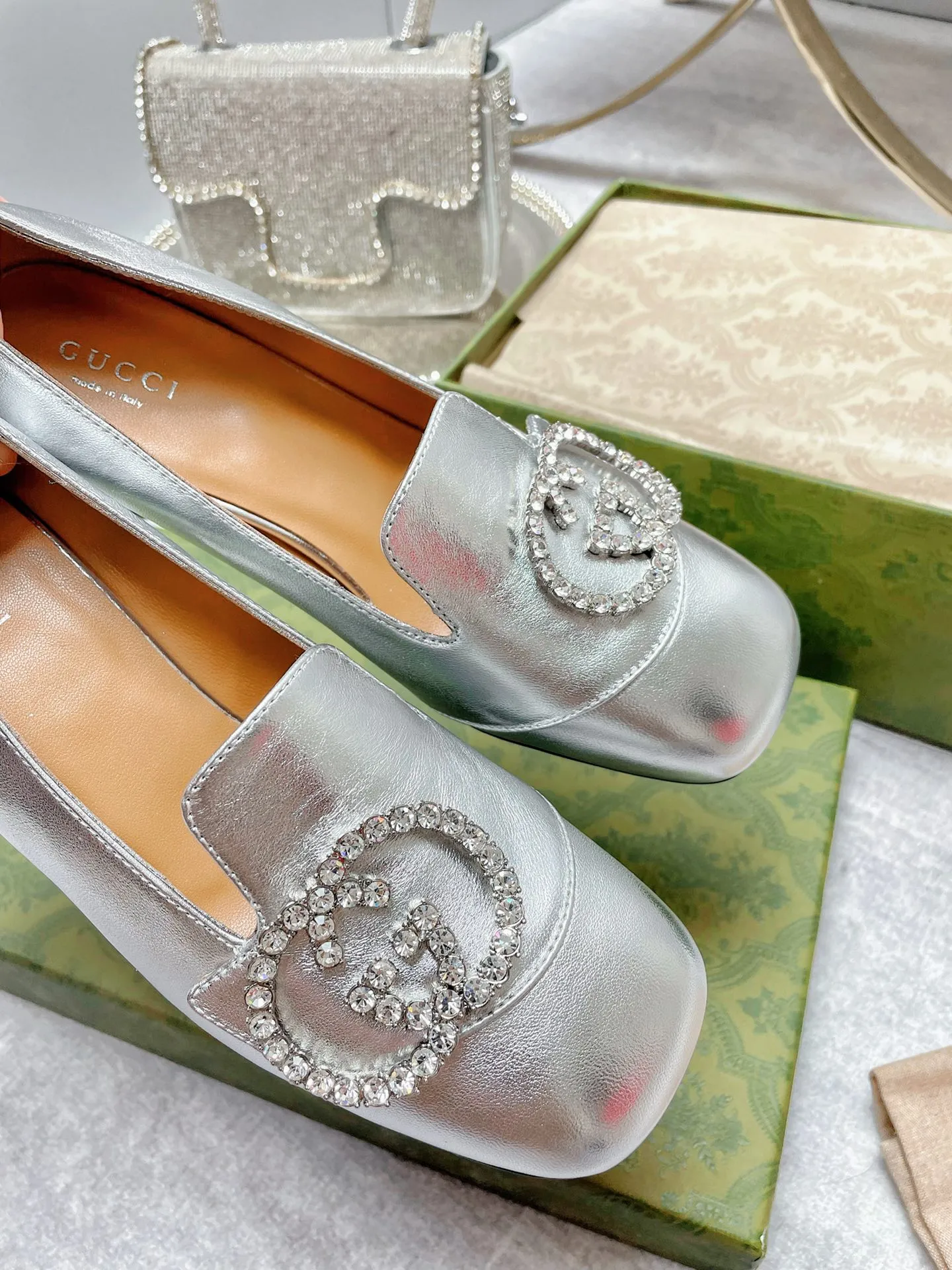 Women's Mid-Heel Pump With GG Logo Beige For Women GG