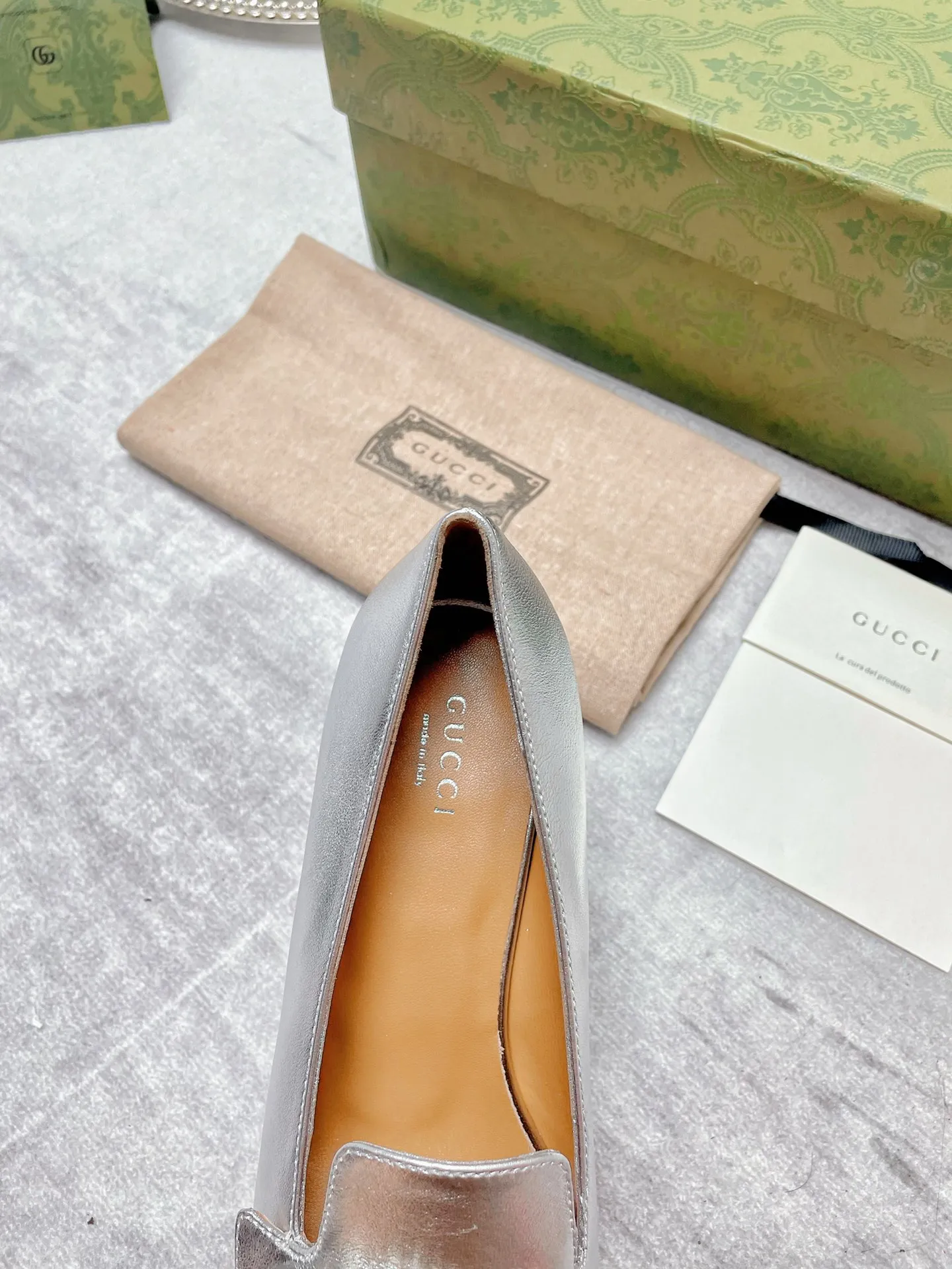 Women's Mid-Heel Pump With GG Logo Beige For Women GG