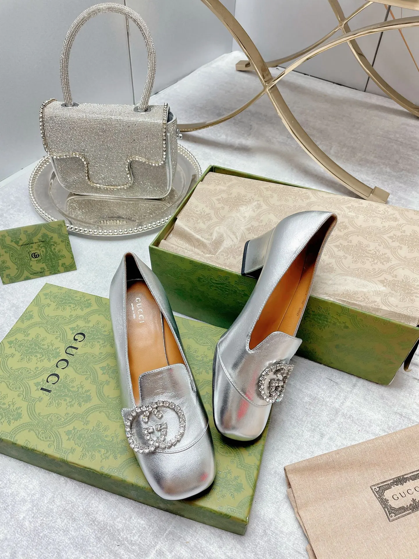 Women's Mid-Heel Pump With GG Logo Beige For Women GG