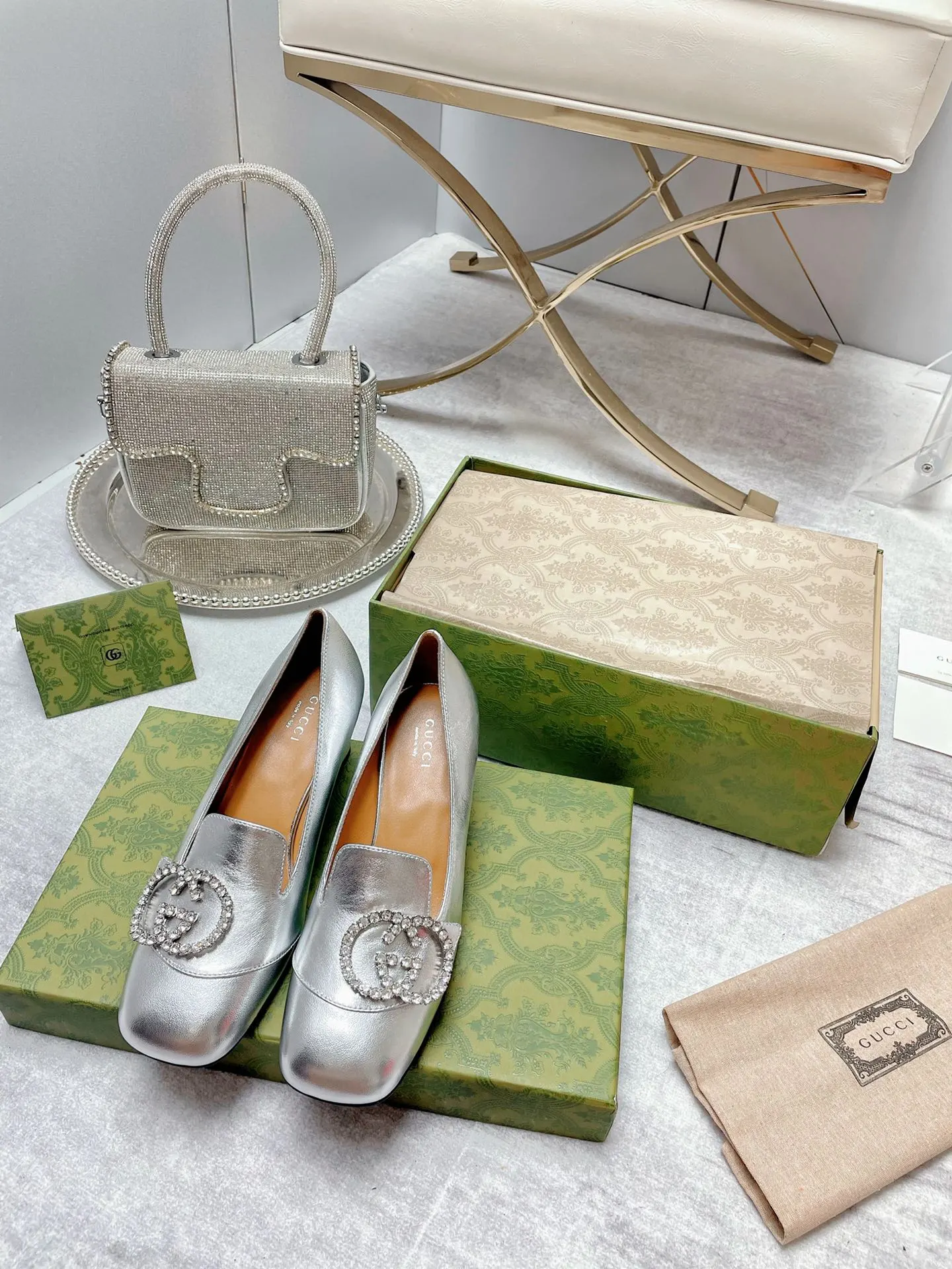 Women's Mid-Heel Pump With GG Logo Beige For Women GG