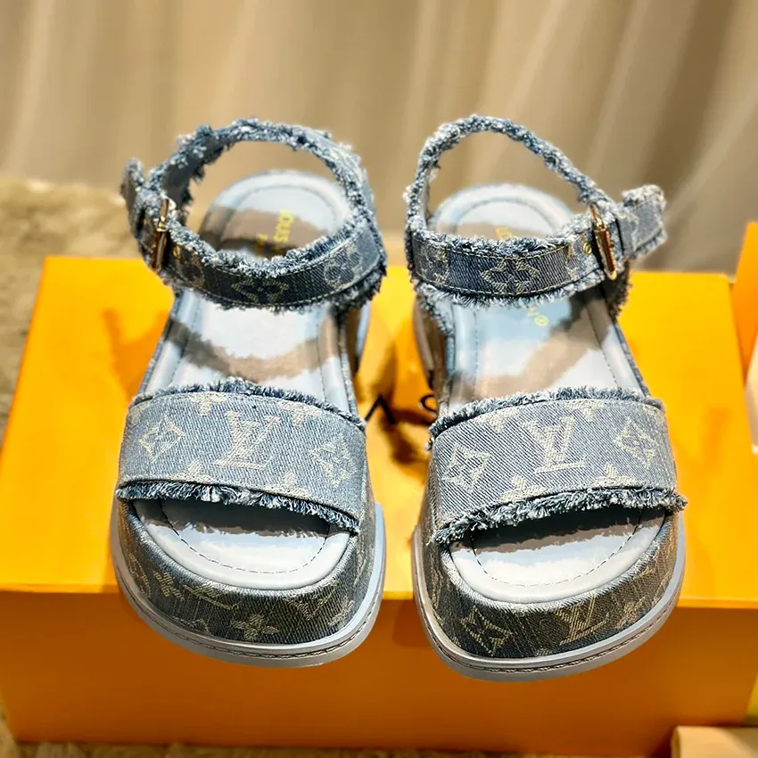 New fashionable denim casual sandals