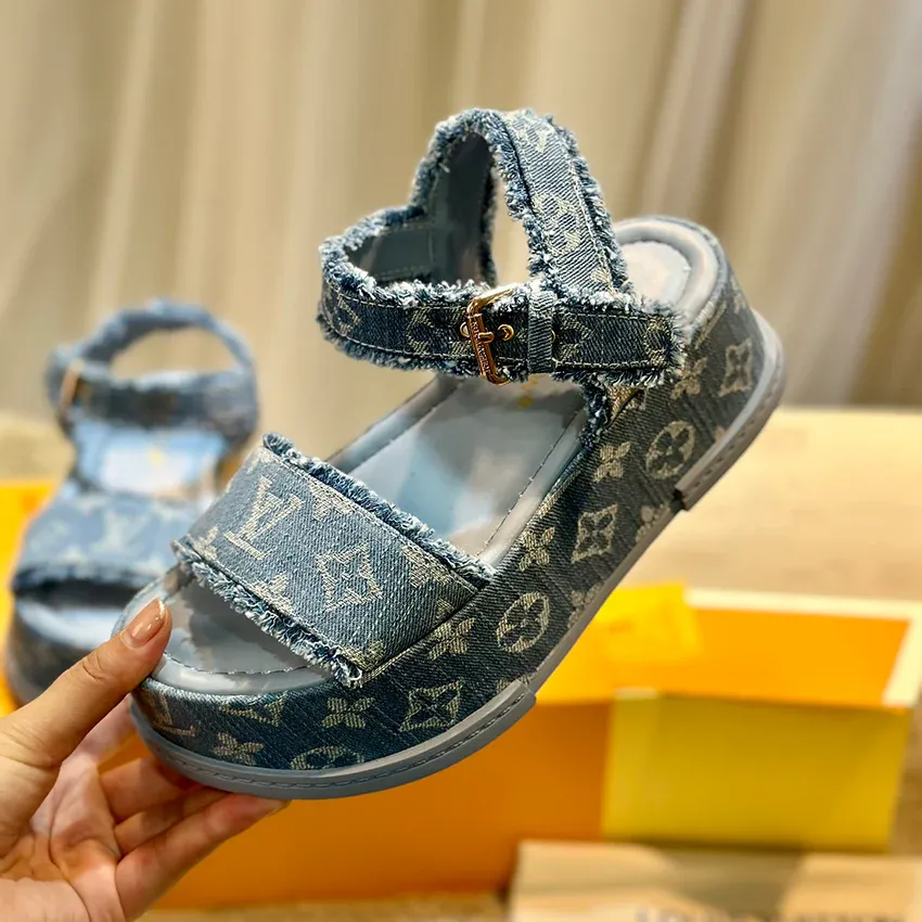 New fashionable denim casual sandals