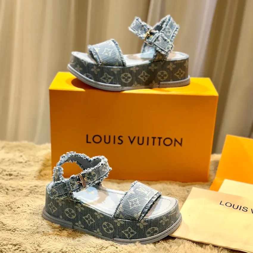 New fashionable denim casual sandals