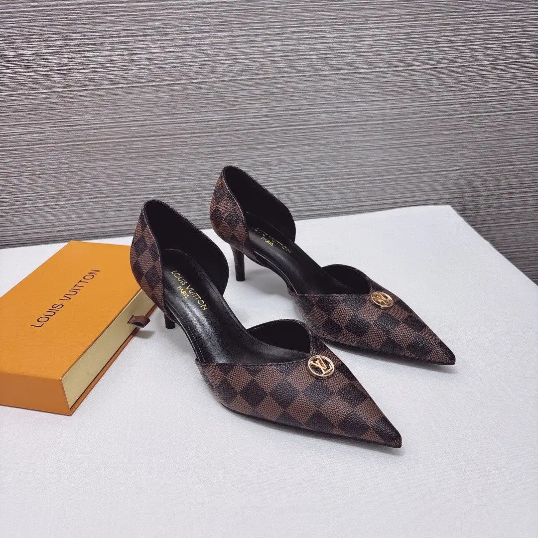 Luxury old flower classic high heels shoes