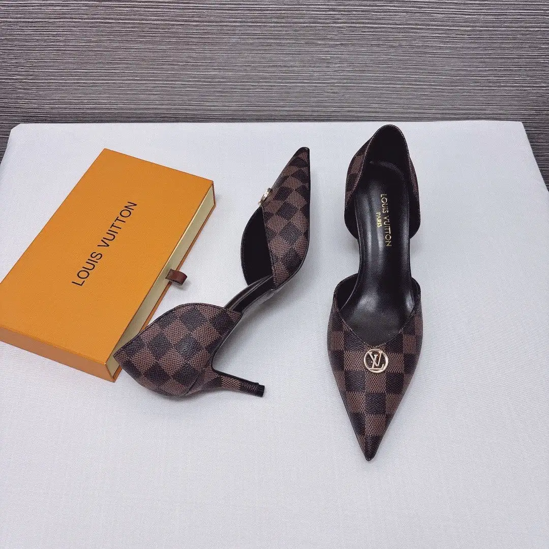 Luxury old flower classic high heels shoes