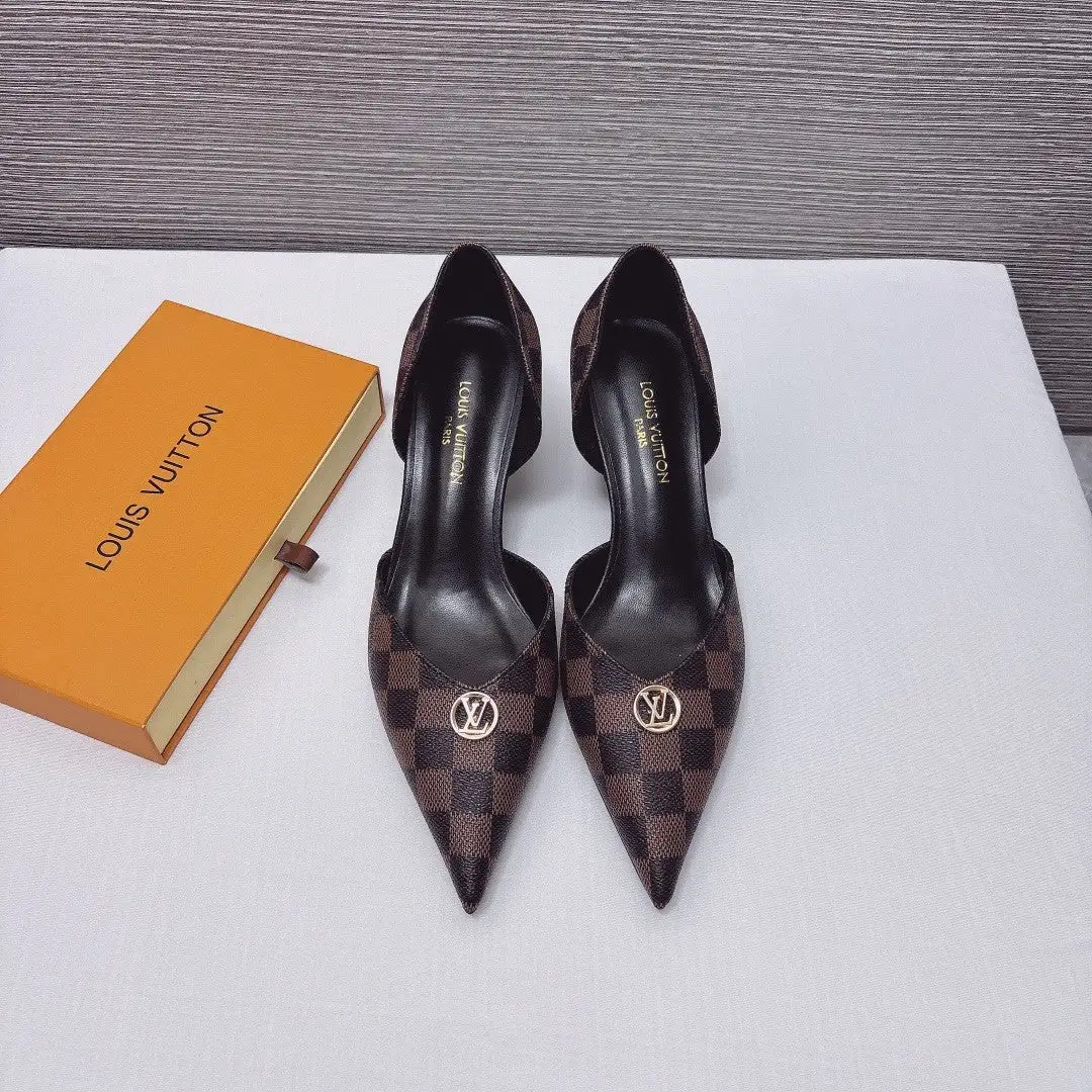 Luxury old flower classic high heels shoes