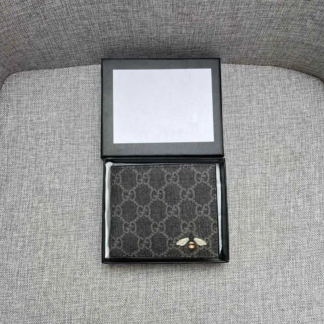 Classic Waterproof Fabric Tiger Head Wallet Genuine Leather Men's Compact Wallet