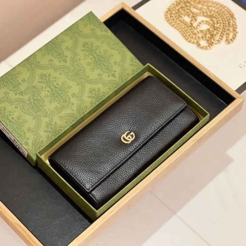 New Wallet Ladies New Wallet Ladies Leather Long Wallet Chain Bag