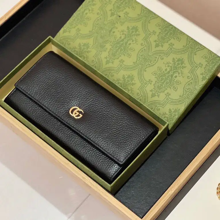 New Wallet Ladies New Wallet Ladies Leather Long Wallet Chain Bag